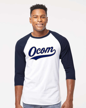 Load image into Gallery viewer, OCOM Unisex Fine Jersey Raglan T-Shirt