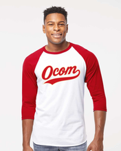 Load image into Gallery viewer, OCOM Unisex Fine Jersey Raglan T-Shirt