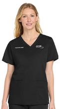 Load image into Gallery viewer, OCOM Wink® Women’s WorkFlex™ V-Neck Top w/ Name Drop