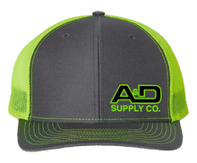 Load image into Gallery viewer, A&D Supply Snapback Trucker Cap with Logo on Front Left Panel