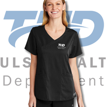 Load image into Gallery viewer, Tulsa Health Dept Wink® Woman&#39;s Premiere Flex™ V-Neck Top
