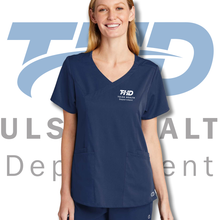 Load image into Gallery viewer, Tulsa Health Dept Wink® Woman&#39;s Premiere Flex™ V-Neck Top

