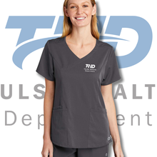 Load image into Gallery viewer, Tulsa Health Dept Wink® Woman&#39;s Premiere Flex™ V-Neck Top
