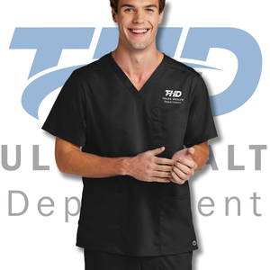 Tulsa Health Dept Wink® Men's Premiere Flex™ V-Neck Top