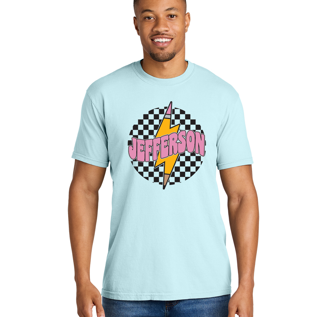 Jefferson Dragons Lightning Pencil Tee