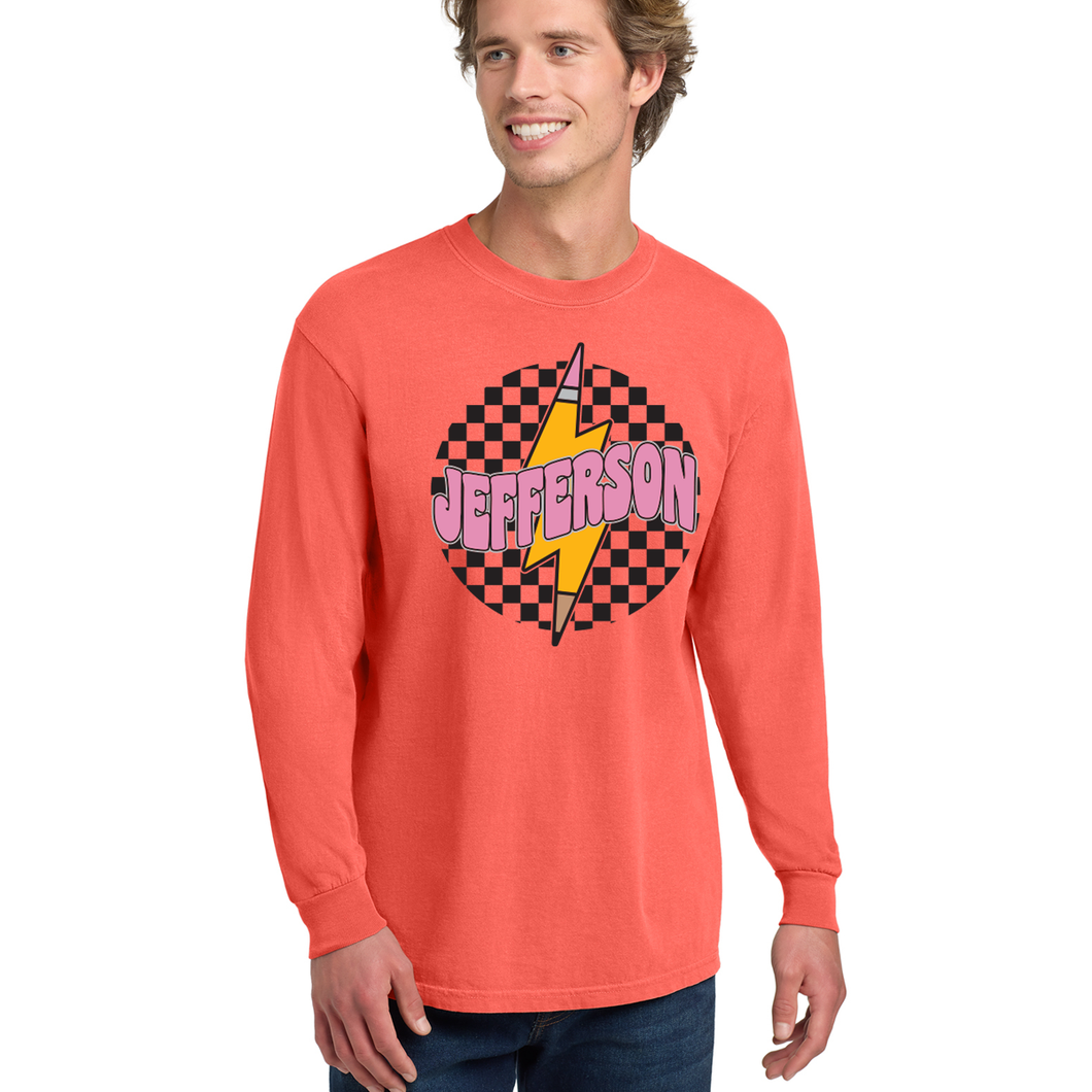 Jefferson Dragons Lightning Pencil Long Sleeve T