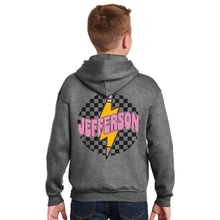 Load image into Gallery viewer, Jefferson Dragons Youth Lightning Pencil Hooded Sweatshirt
