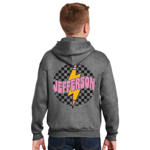 Jefferson Dragons Youth Lightning Pencil Hooded Sweatshirt