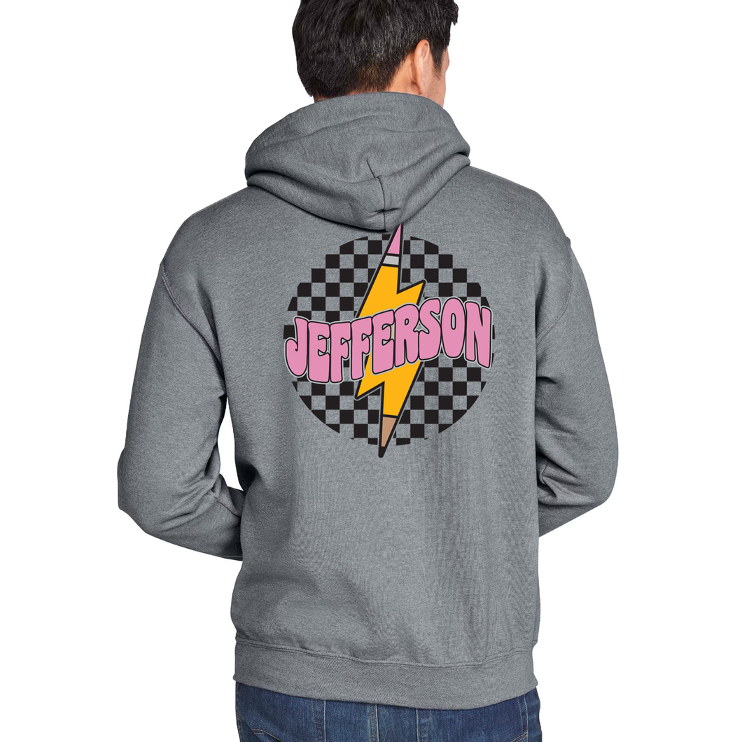 Jefferson Dragons Lightning Pencil Hooded Sweatshirt