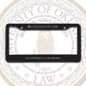 OU Law Aluminum Alloy License Plate Frame