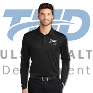 Tulsa Health Dept Port Authority® Silk Touch™ Performance Long Sleeve Polo