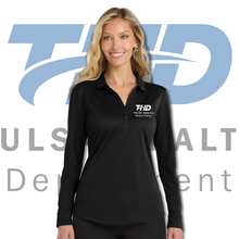 Load image into Gallery viewer, Tulsa Health Dept Port Authority® Women&#39;s Silk Touch™ Performance Long Sleeve Polo
