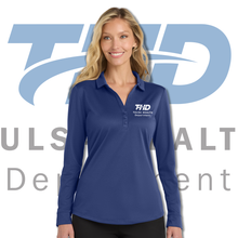 Load image into Gallery viewer, Tulsa Health Dept Port Authority® Women&#39;s Silk Touch™ Performance Long Sleeve Polo
