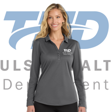 Load image into Gallery viewer, Tulsa Health Dept Port Authority® Women&#39;s Silk Touch™ Performance Long Sleeve Polo
