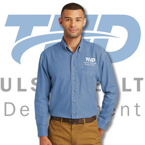 Tulsa Health Dept Port & Company® - Long Sleeve Value Denim Shirt