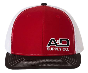 A&D Supply Snapback Trucker Cap with Logo on Front Left Panel