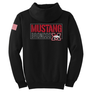 Mustang Broncos Rectangle Back Tall Hoody