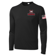 Load image into Gallery viewer, Mustang Broncos Rectangle Back LS Competitor Tee
