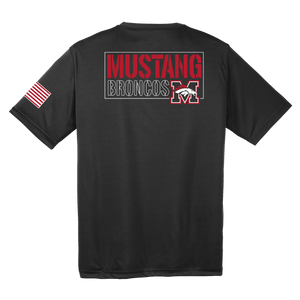 Mustang Broncos Rectangle Back Competitor Tee