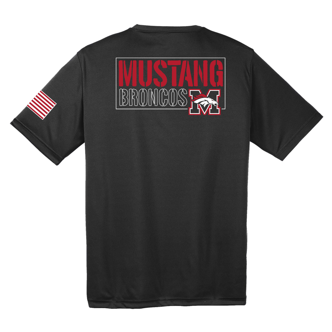 Youth Mustang Broncos Rectangle Back Youth Competitor Tee