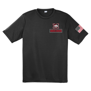 Mustang Broncos Rectangle Back Competitor Tee