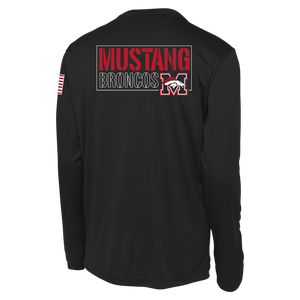 Youth Mustang Broncos Rectangle Back Youth LS Competitor Tee