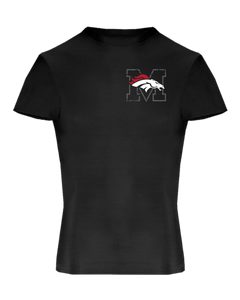 Youth Mustang Broncos Shield Back Badger Youth Compression T Shirt