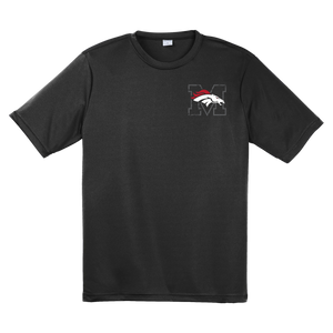 Youth Mustang Broncos Shield Back Youth Competitor Tee